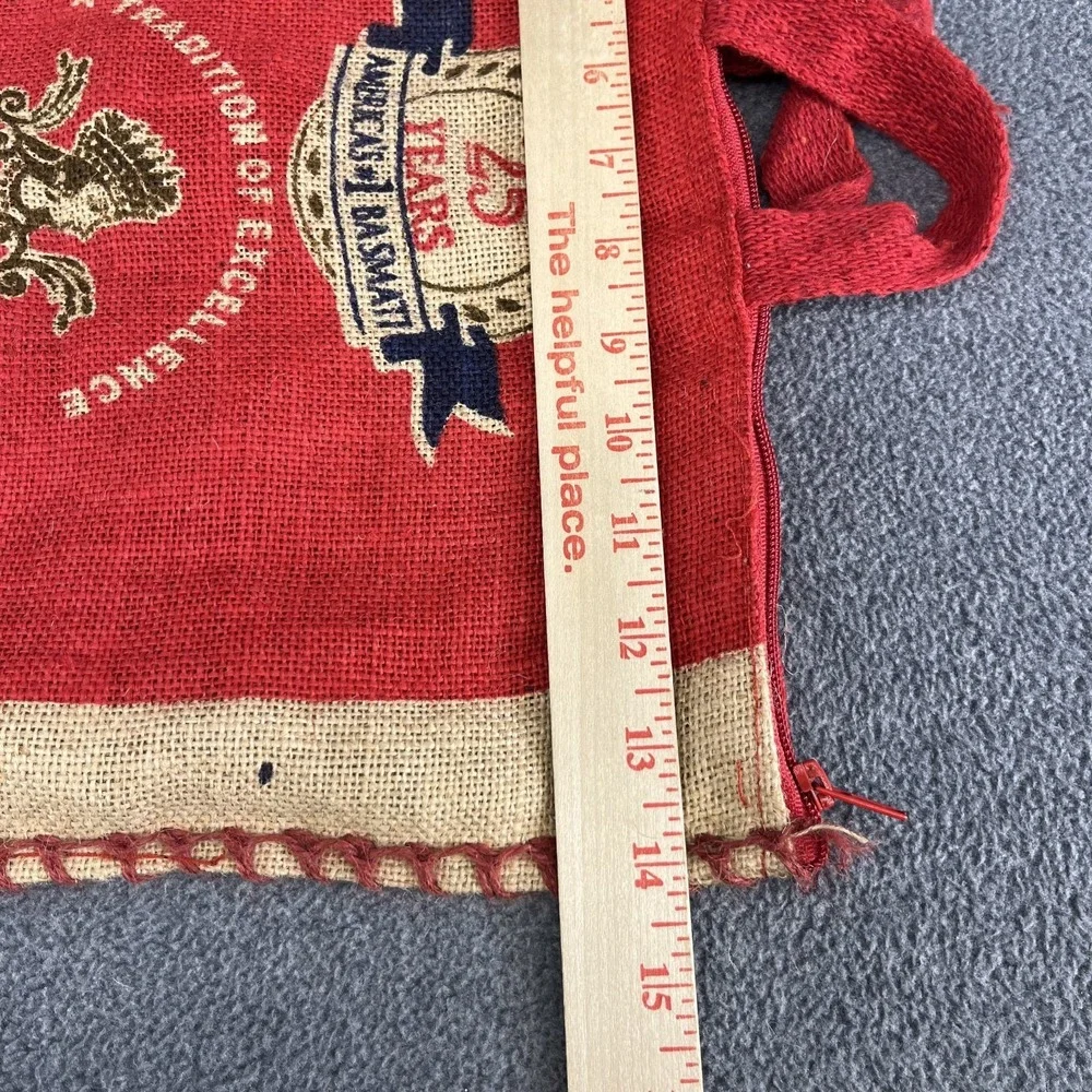 Royal Basmati Burlap Rice Bag‎ with Zipper Red Handles 18